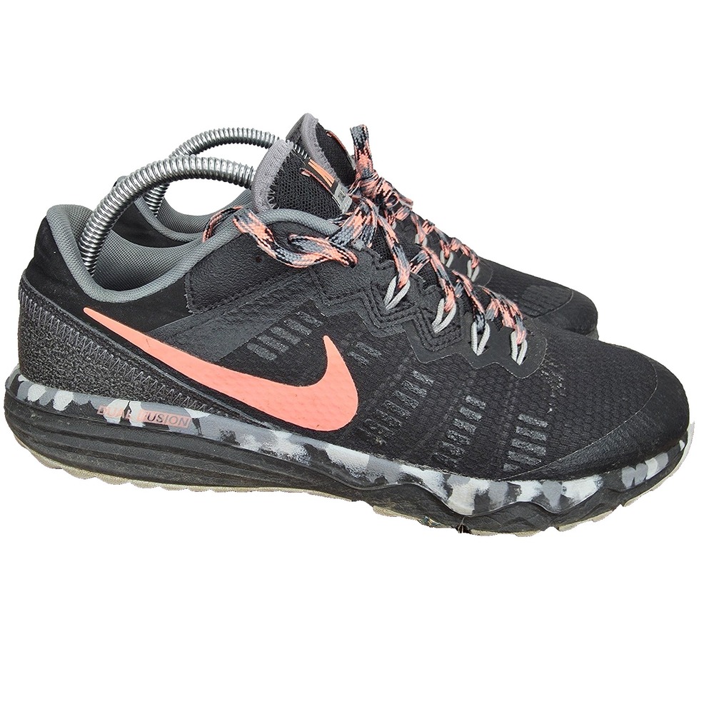 Nike Dual Fusion Trail 2 Running Shoes Womens 9.5 Black Sneakers 819147-001